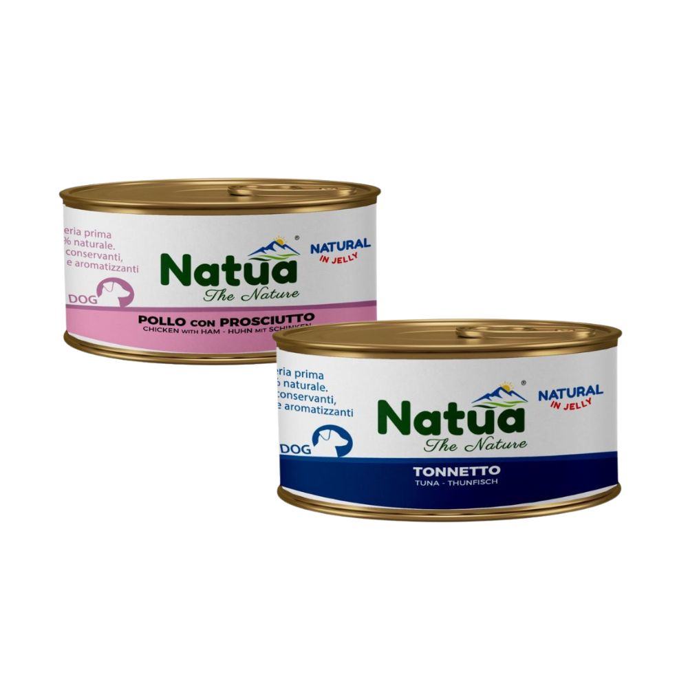 Natua – Naturalny Zestaw Mokrej Karmy dla Psów | Tuńczyk & Kurczak z Szynką