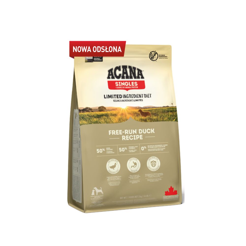 Sucha karma dla psa - ACANA FREE-RUN DUCK DOG 2Kg