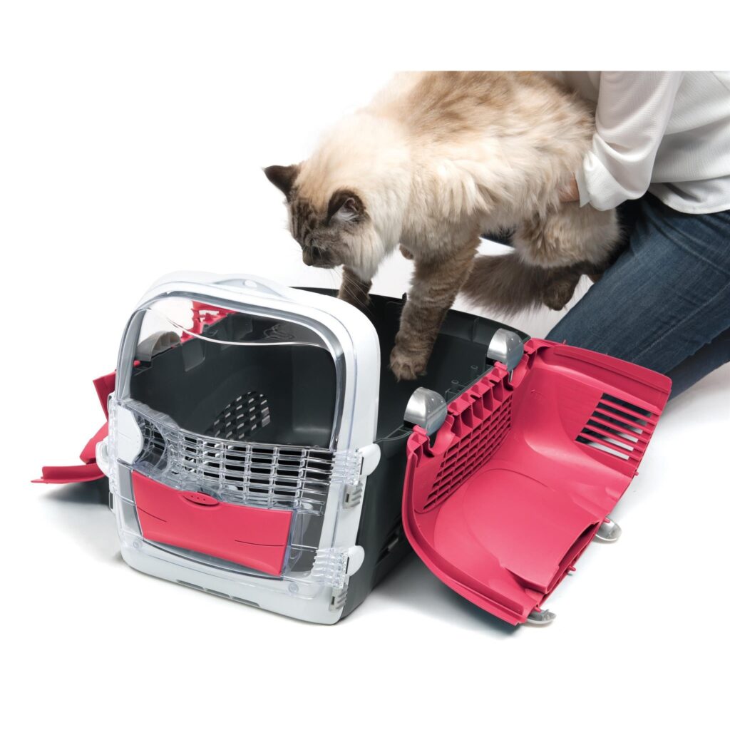 Transporter Catit Design Cabrio – czerwono-szary