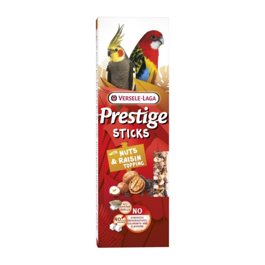 Kolby dla średnich i dużych papug VL-Prestige z orzechami i rodzynkami 140g