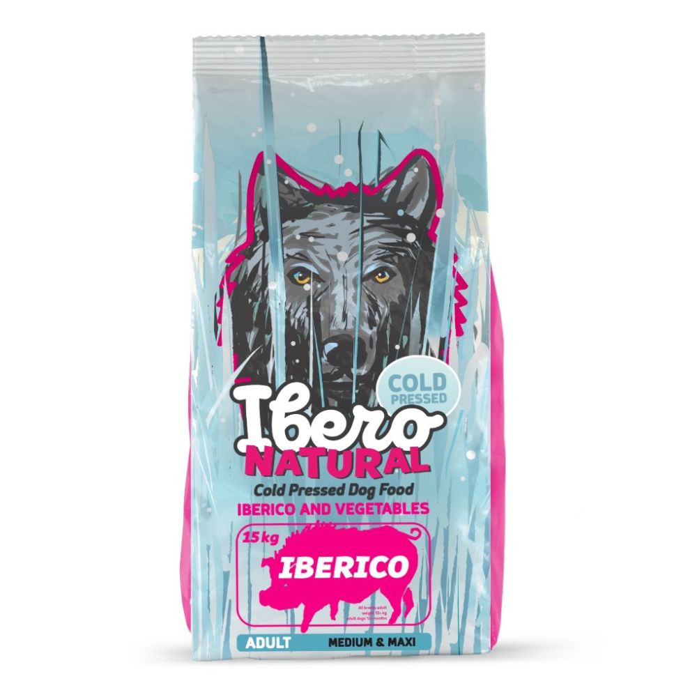 Ibero Cold Press Adult Medium/Large Iberico – tłoczona na zimno karma dla psa z wieprzowiną iberyjską – 3 kg