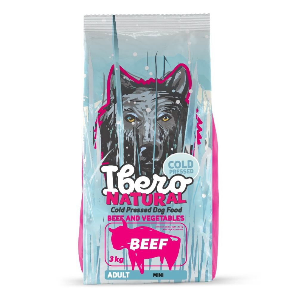 Ibero Cold Press Dog Adult Small Beef – karma tłoczona na zimno dla dorosłych psów małych ras – wołowina – 3 kg