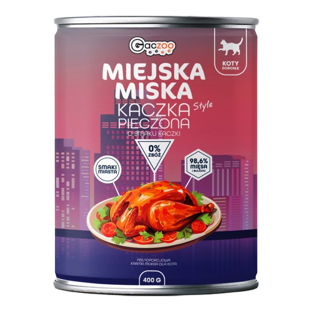 Gaczoo Miejska Miska Kaczka Pieczona – 400 g