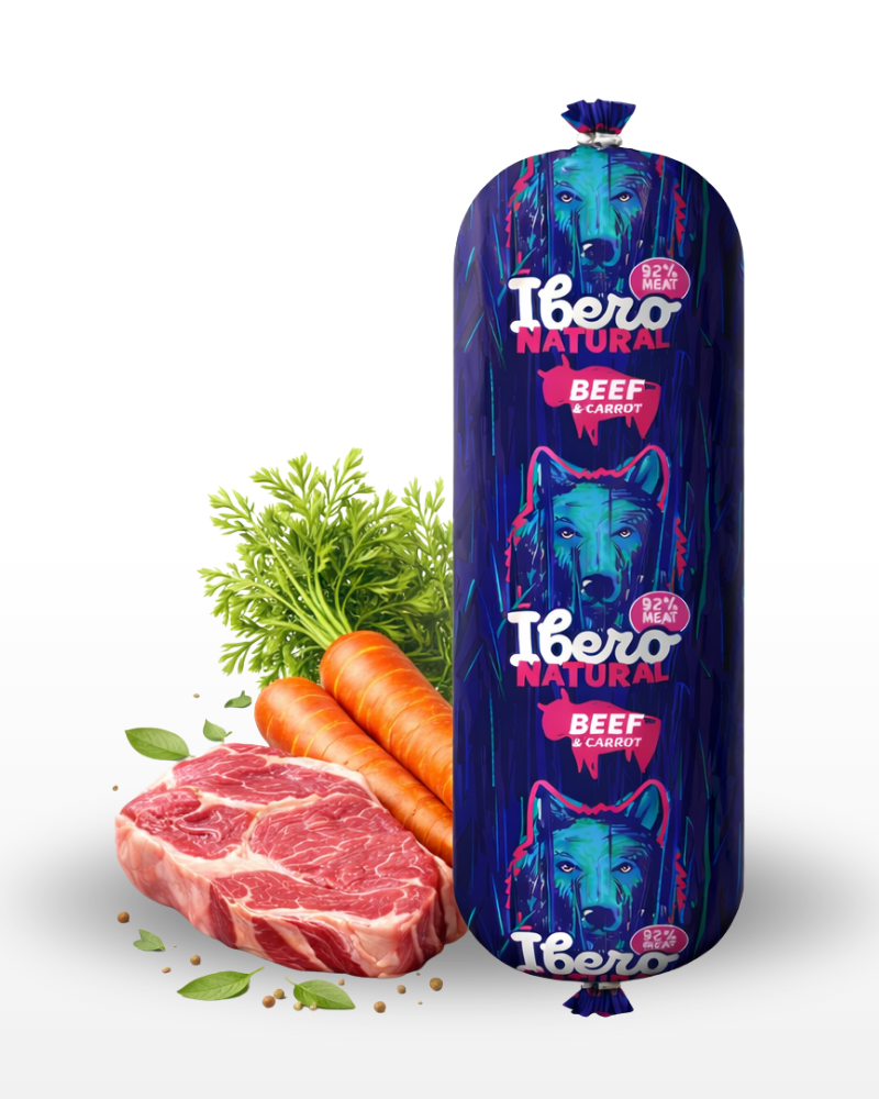 Ibero Natural Sausage Beef & Carrot – 800 g