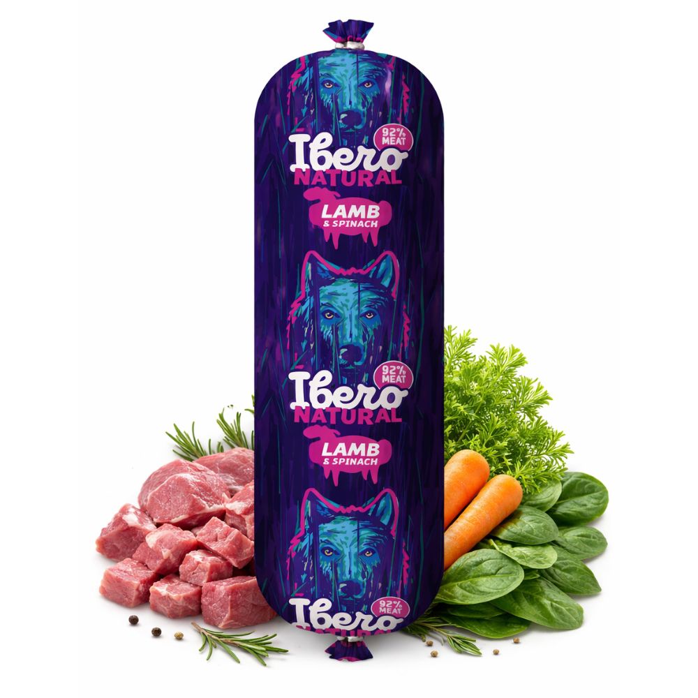 Ibero Natural Sausage Lamb & Spinach – 800 g