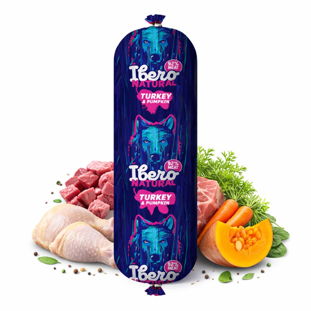 Ibero Natural Sausage Turkey & Pumpkin – 800 g