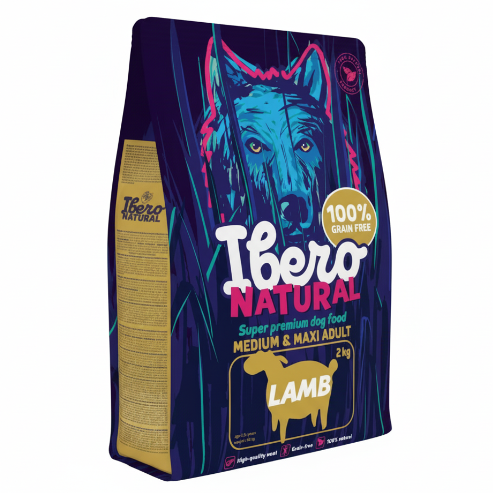 Ibero Grain-Free Dog Medium & Maxi Adult Lamb – 2 kg